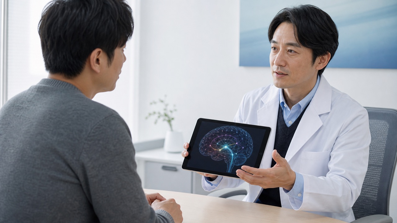 精神・神経用薬の専門家解説 医師が精神・神経用薬の選択について患者へ説明する様子