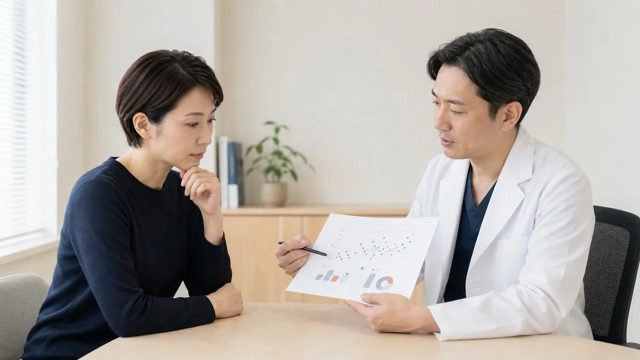 美容皮膚科広告の数値について医師へ相談する場面
