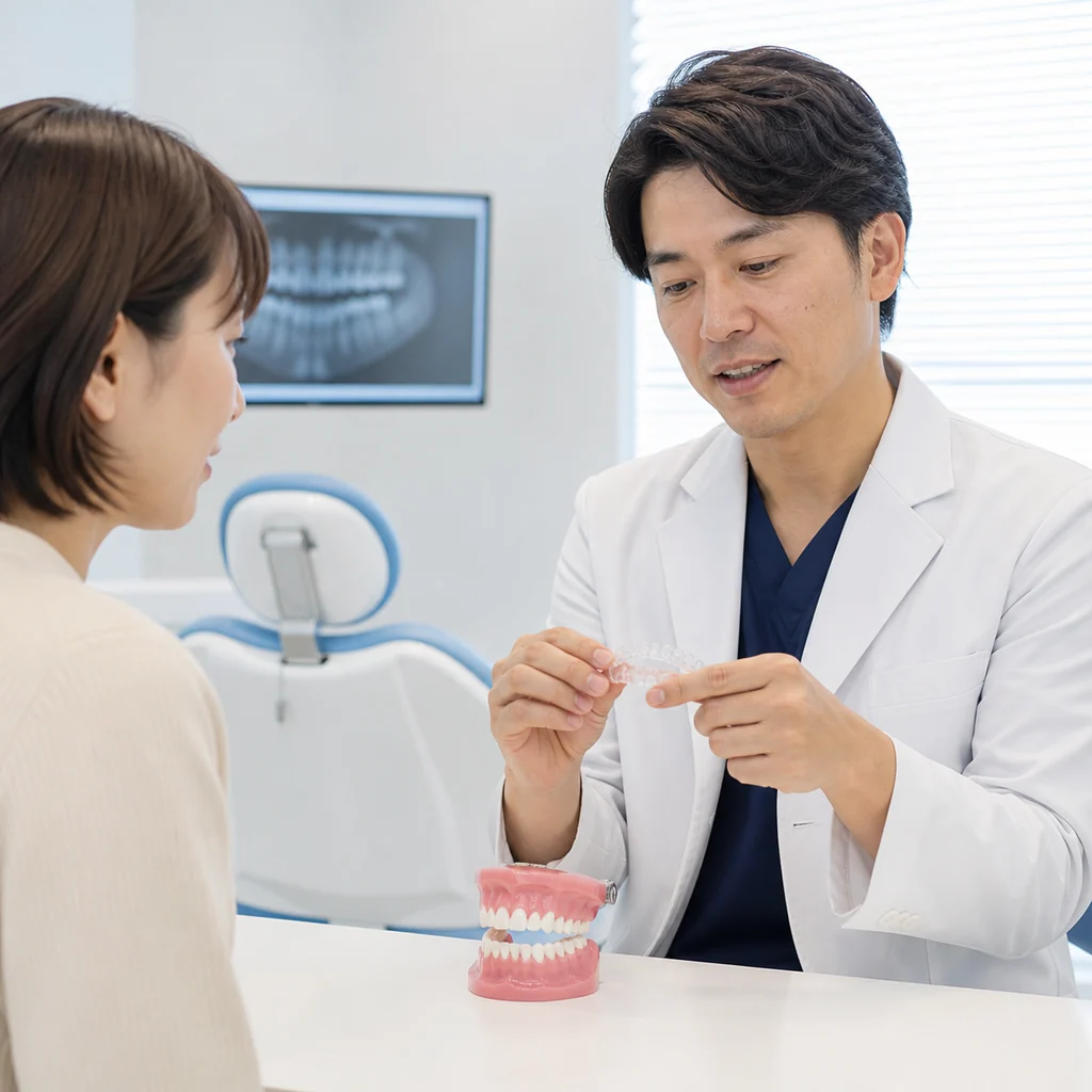 透明なマウスピースを装着し歯並びを整える矯正治療の仕組みと利点