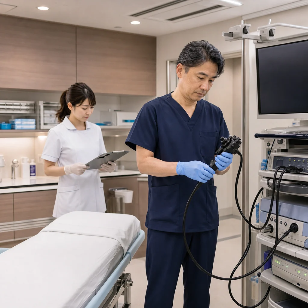 内視鏡検査で大腸内部を観察する様子、疾患の早期発見に繋がる