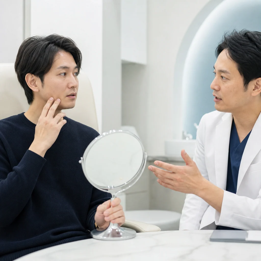 男性の顔立ちを整える美容外科手術で自信に満ちた表情へ