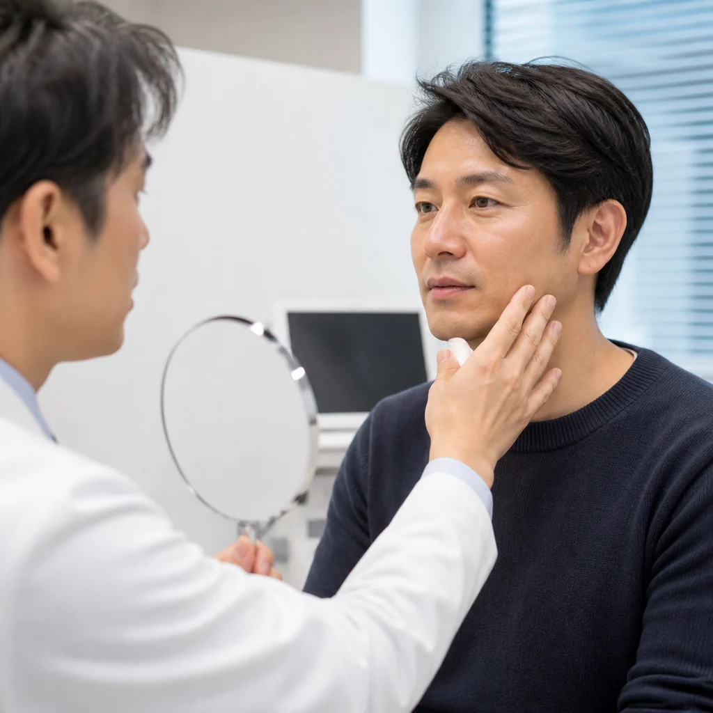 男性のしわやたるみを改善する美容医療による若返りアンチエイジング