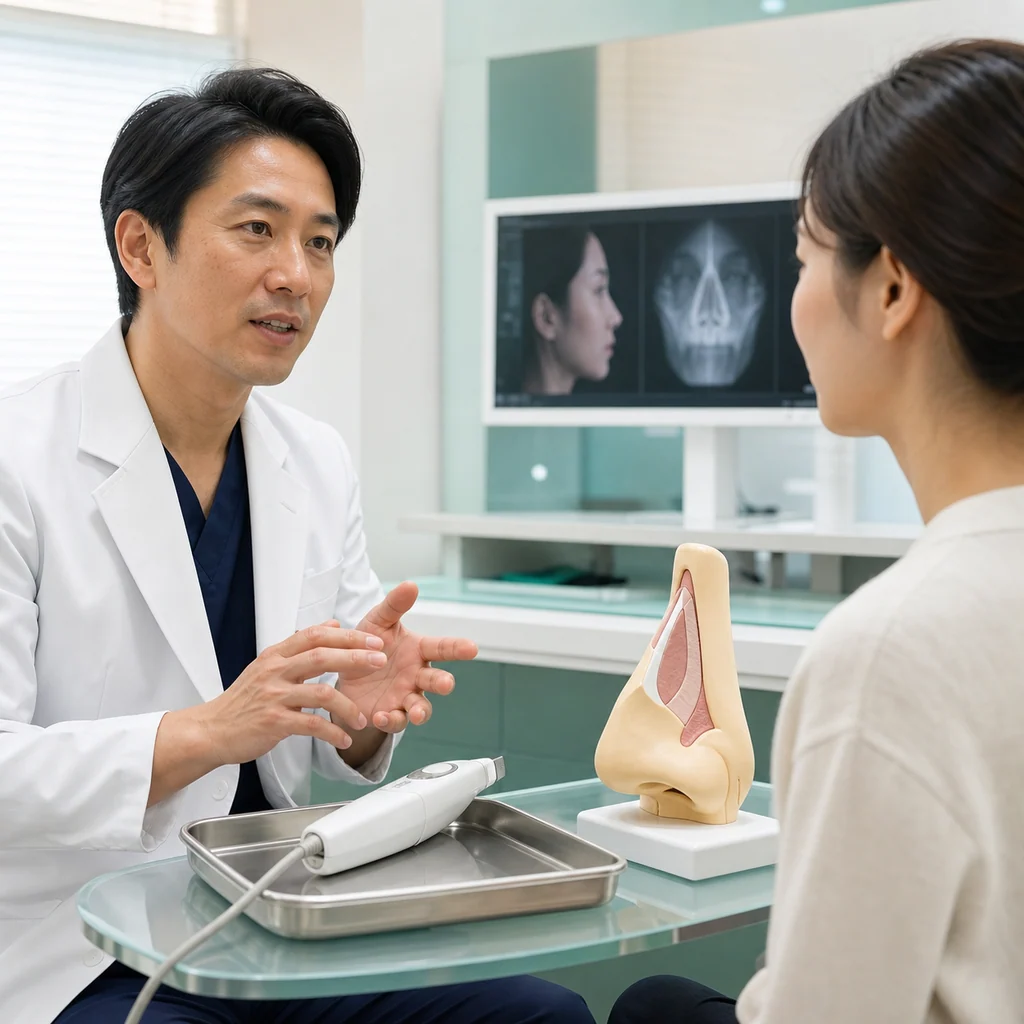 鼻形成術におけるピエゾ手術の精密な骨削り技術