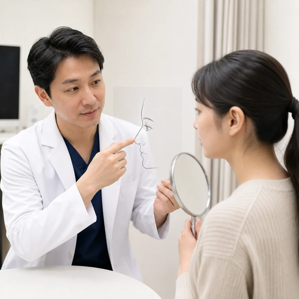 鼻中隔延長術で鼻先の向きや長さを整える詳細